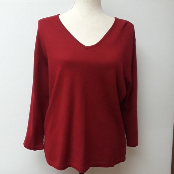 STYLE & CO cranberry XL sweater top - Picture 2 of 5